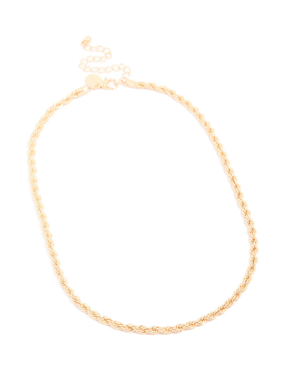 Gold Twisted Basic Chain Necklace