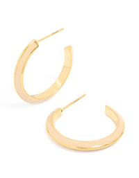 Waterproof Gold Plated Stainless Steel Neutral Toned Enamel Hoop Earrings - link has visual effect only
