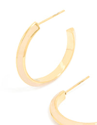 Waterproof Gold Plated Stainless Steel Neutral Toned Enamel Hoop Earrings - link has visual effect only