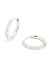 Surgical Steel 10 MM Cubic Zirconia Classic Sleeper Earrings - link has visual effect only