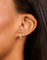Surgical Steel 10 MM Cubic Zirconia Classic Sleeper Earrings - link has visual effect only