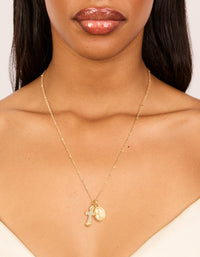 Waterproof Gold Plated Stainless Steel Mary & Cross Necklace - link has visual effect only