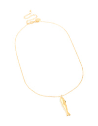 Waterproof Gold Plated Stainless Steel Sardine Pendant Necklace - link has visual effect only