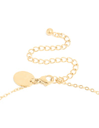 Waterproof Gold Plated Stainless Steel Cubic Zirconia Anchor Pendant Necklace - link has visual effect only