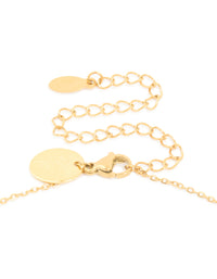 Waterproof Gold Plated Stainless Steel Oval Cubic Zirconia Pendant Necklace - link has visual effect only