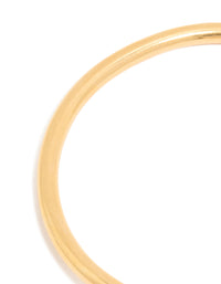 Waterproof Gold Plated Stainless Steel Organic Open Wrist Cuff - link has visual effect only