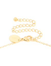 Waterproof Gold Plated Stainless Steel Bamboo Letter L Necklace - link has visual effect only