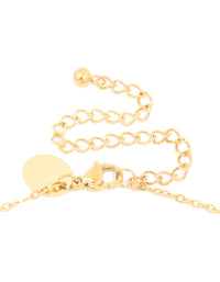 Waterproof Gold Plated Stainless Steel Bamboo Letter M Necklace - link has visual effect only
