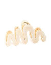 Gold Acrylic Pearl Squiggle Claw Clip - link has visual effect only
