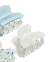 White & Blue Claw Clips 4-Pack - link has visual effect only