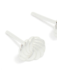 Sterling Silver Textured Twist Stud Earrings - link has visual effect only