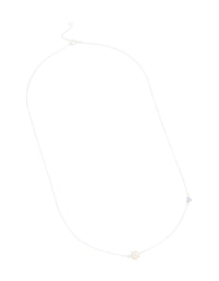 Sterling Silver Pearl & Heart Necklace - link has visual effect only