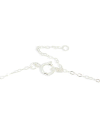 Sterling Silver Molten Round Pendant Necklace - link has visual effect only