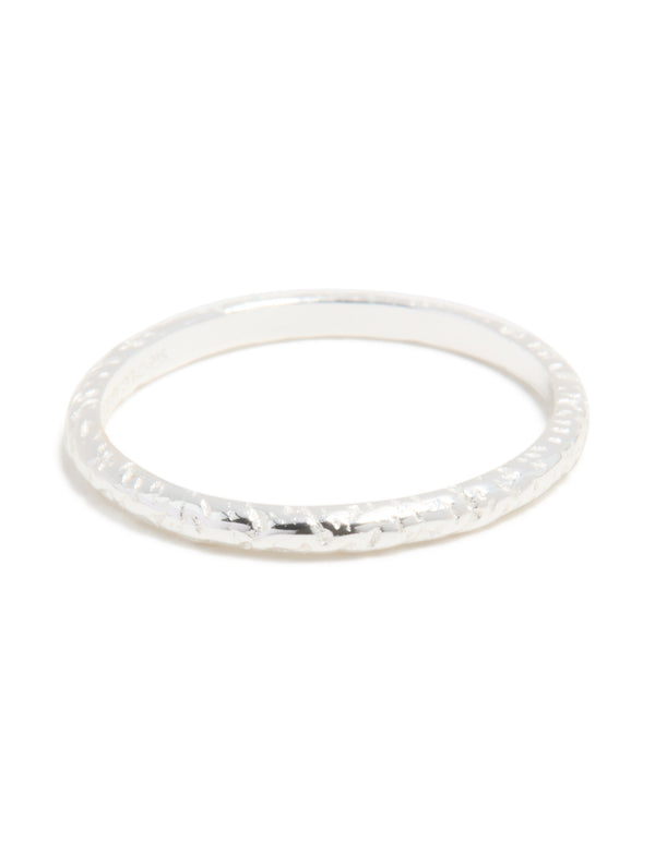 Sterling Silver Molten Ring