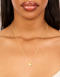 Waterproof Gold Plated Stainless Steel Chunky Heart Pendant Necklace - link has visual effect only
