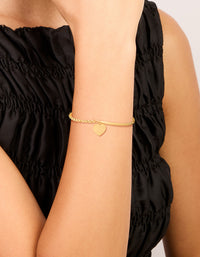Waterproof Gold Plated Stainless Steel Love Engravable Bracelet - link has visual effect only