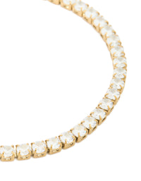 Waterproof Gold Plated Stainless Steel Cubic Zirconia Tennis Bracelet - link has visual effect only