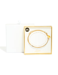 Waterproof Gold Plated Stainless Steel Cubic Zirconia Tennis Bracelet - link has visual effect only