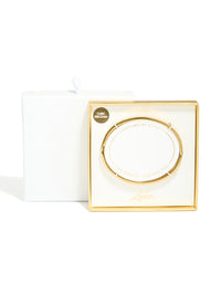 Waterproof Gold Plated Stainless Steel Cubic Zirconia Hinged Sunburst Bangle - link has visual effect only
