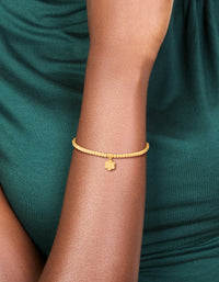 Waterproof Gold Plated Stainless Steel Stretch Flower Bracelet - link has visual effect only