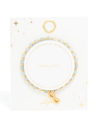 Waterproof Gold Plated Stainless Steel Semi Precious Infinity Stretch Bracelet - link has visual effect only