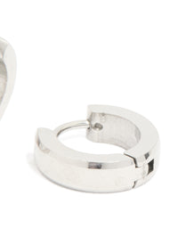 Mens Waterproof Stainless Steel Brushed Huggie Earrings - link has visual effect only