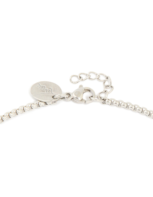 Mens Waterproof Stainless Steel Mini Box Chain Necklace