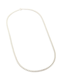 Mens Waterproof Stainless Steel Large Smooth Box Chain Necklace - link has visual effect only