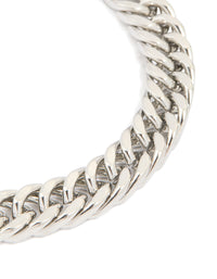 Mens Waterproof Stainless Steel Large Miami Cuban Link Bracelet - link has visual effect only