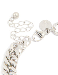 Mens Waterproof Stainless Steel Large Miami Cuban Link Bracelet - link has visual effect only