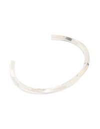 Mens Waterproof Stainless Steel Square Twist Wrist Cuff - link has visual effect only