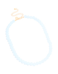 Baby Blue Acrylic Beaded Necklace - link has visual effect only