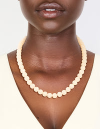 Baby Pink Acrylic Beaded Necklace - link has visual effect only