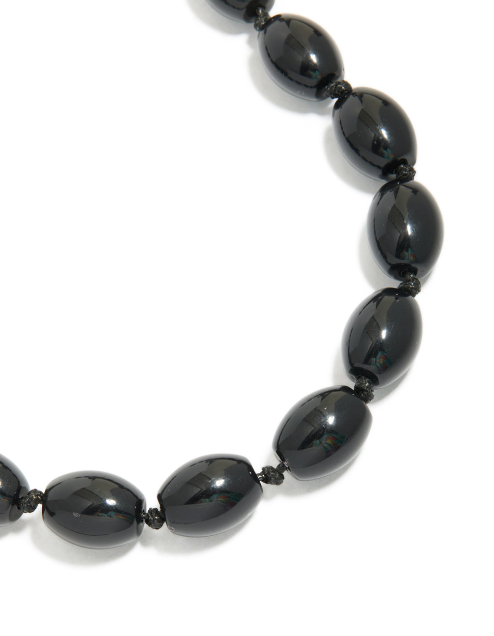 Black Acrylic Beaded Necklace