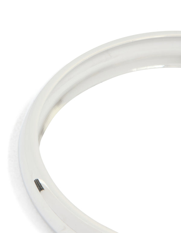 Waterproof Stainless Steel Round Smooth Bangle