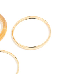 Gold & Amber Acrylic Bangles 3-Pack - link has visual effect only