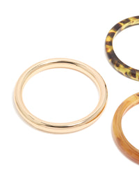 Gold & Brown Acrylic Bangles 3-Pack - link has visual effect only