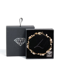 Gold Cubic Zirconia Vine Bracelet - link has visual effect only
