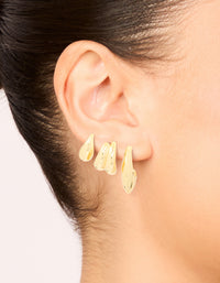 Gold Plated Brass Multi Teardrop Earrings 3-Pack - link has visual effect only