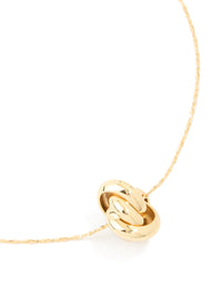 Gold Plated Brass Medium Knot Pendant Necklace - link has visual effect only