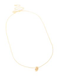 Gold Plated Brass Mini Pretzel Pendant Necklace - link has visual effect only