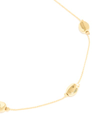 Gold Plated Molten Pebbles Charm Necklace - link has visual effect only