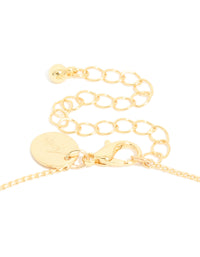Gold Plated Molten Pebbles Charm Necklace - link has visual effect only