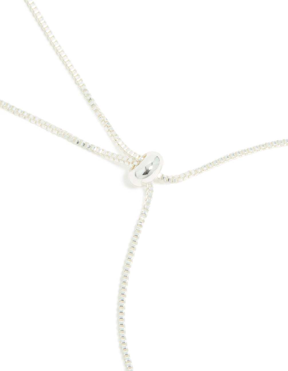 Silver Plated Cubic Zirconia Double Layered Toggle Bracelet