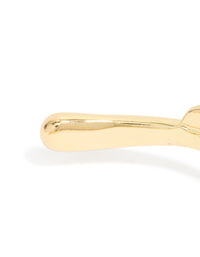Gold Plated Organic Open Wave Wrist Cuff - link has visual effect only