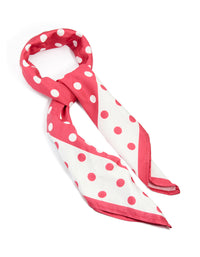 Red & White Dotted Fabric Scarf - link has visual effect only