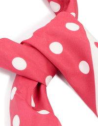 Red & White Dotted Fabric Scarf - link has visual effect only