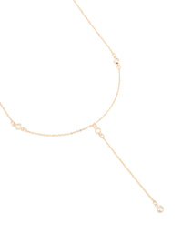Gold Diamante Y-Necklace - link has visual effect only