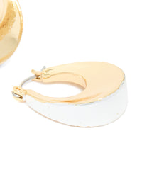 Mixed Metal Plated Small Graduated Flat Hoop Earrings - link has visual effect only