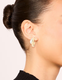 Mixed Metal Plated Large Illusion Hoop Earrings - link has visual effect only